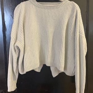 White Chenille sweater